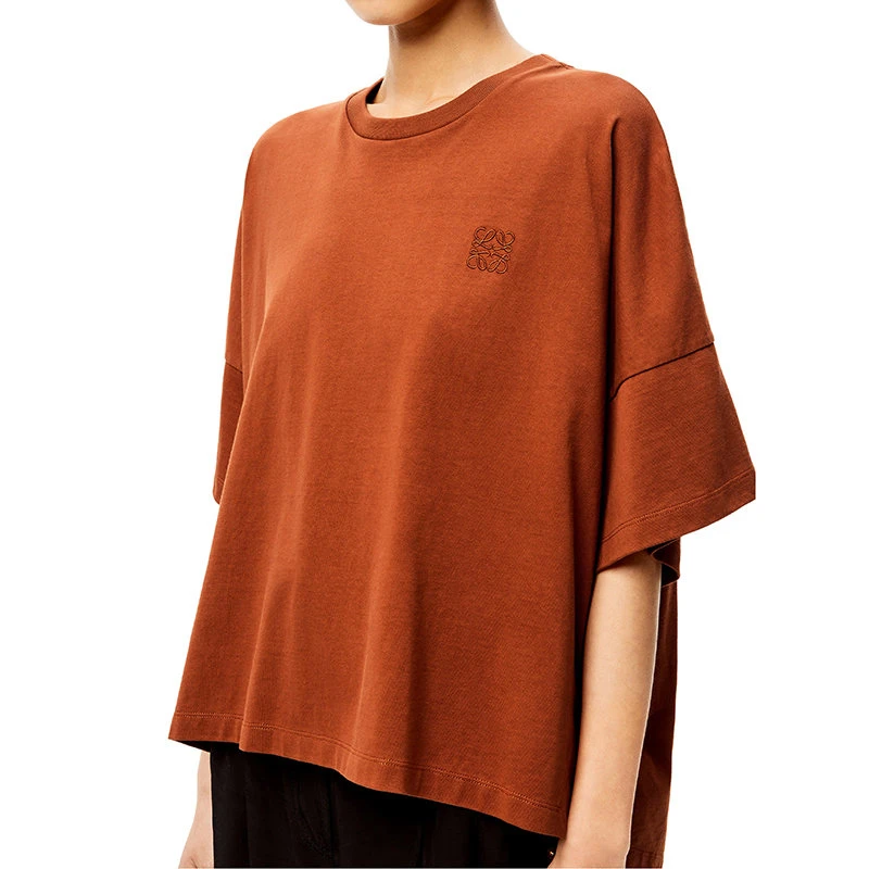 【预售3-7天】LOEWE/罗意威 22年春夏新款 女士棕色纯棉超大号短款短袖T恤S359333XC9-2530 商品