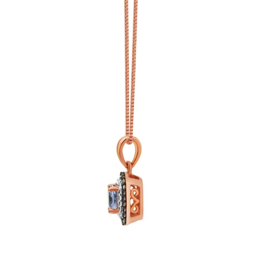 商品Diamondmuse|Diamond Muse 0.15 cttw 14KT White Gold Tanzanite Diamond Accent Pendant Necklace for Women,价格¥3756,第2张图片详细描述
