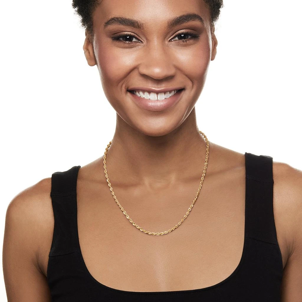 商品Ross-Simons|Ross-Simons 18kt Gold Over Sterling 3mm Rope-Chain Necklace,价格¥738,第2张图片详细描述