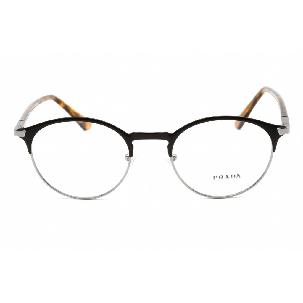 商品Prada|Prada Men's Eyeglasses - Clear Lens Matte Brown Metal Round Frame | 0PR 58YV 02Q1O1,价格¥998,第2张图片详细描述