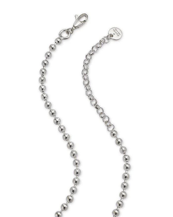 商品Gucci|Sterling Silver Interlocking G Pendant Necklace, 15",价格¥3058,第4张图片详细描述