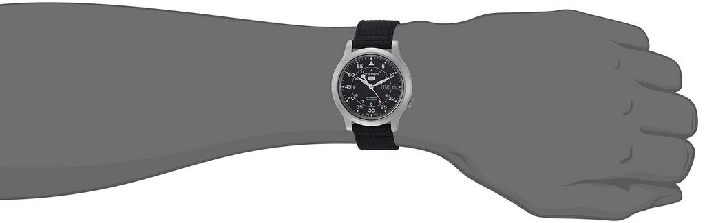 商品Seiko|SEIKO Men's SNK809 5 Automatic Stainless Steel Watch with Black Canvas Strap,价格¥1723,第3张图片详细描述