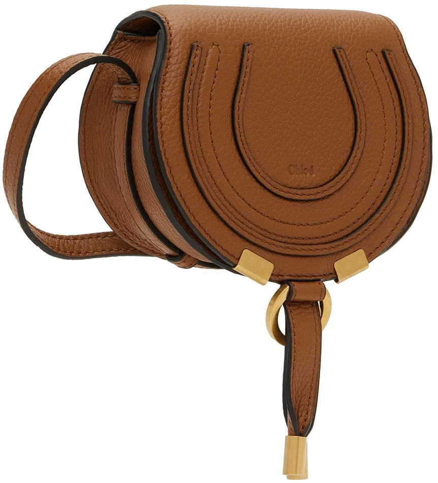 商品Chloé|Tan Nano Marcie Saddle Bag,价格¥3172,第2张图片详细描述