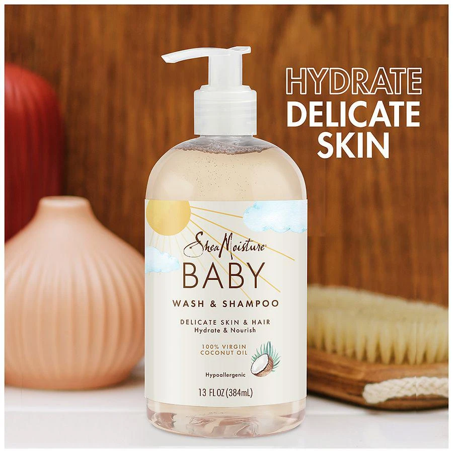 商品SheaMoisture|Baby Wash and Shampoo 100% Virgin Coconut Oil,价格¥74,第5张图片详细描述