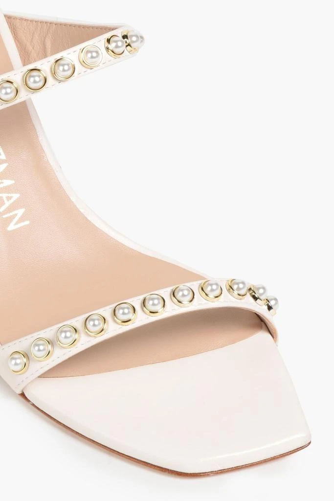 商品Stuart Weitzman|Aleena faux pearl-embellished leather mules,价格¥1648,第4张图片详细描述