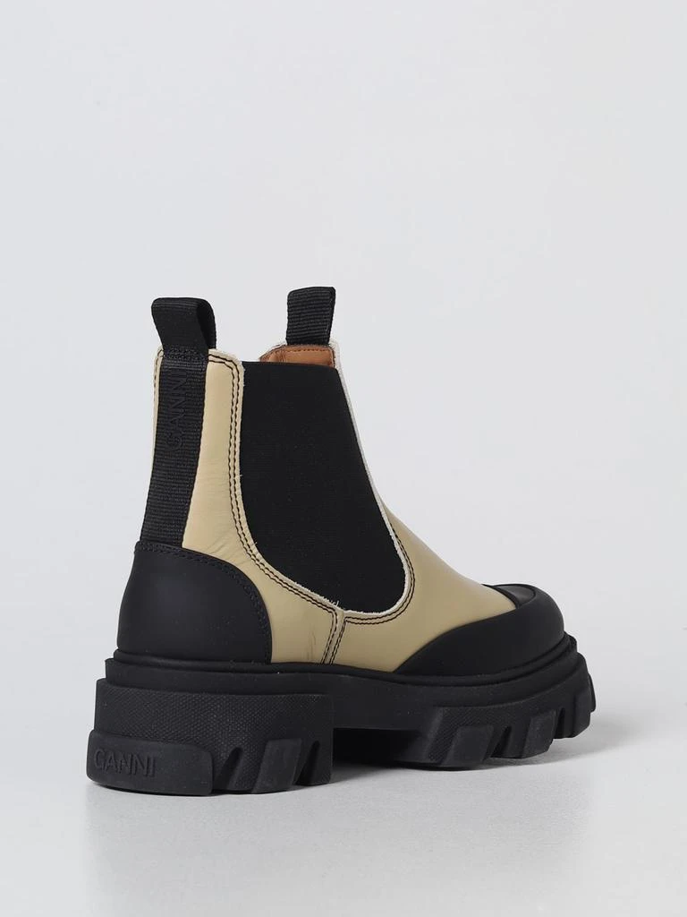 商品Ganni|Ganni Cleated Low leather ankle boots,价格¥1748,第3张图片详细描述