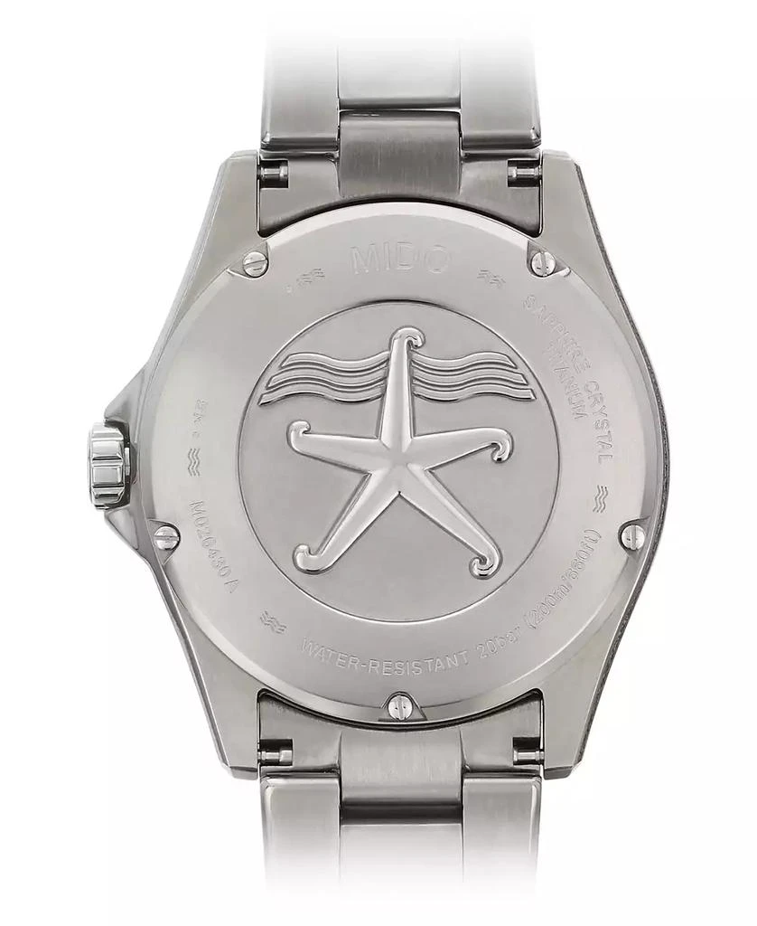 商品MIDO|Men's Swiss Automatic Ocean Star Captain V Titanium Bracelet Watch 42.5mm,价格¥8158,第3张图片详细描述