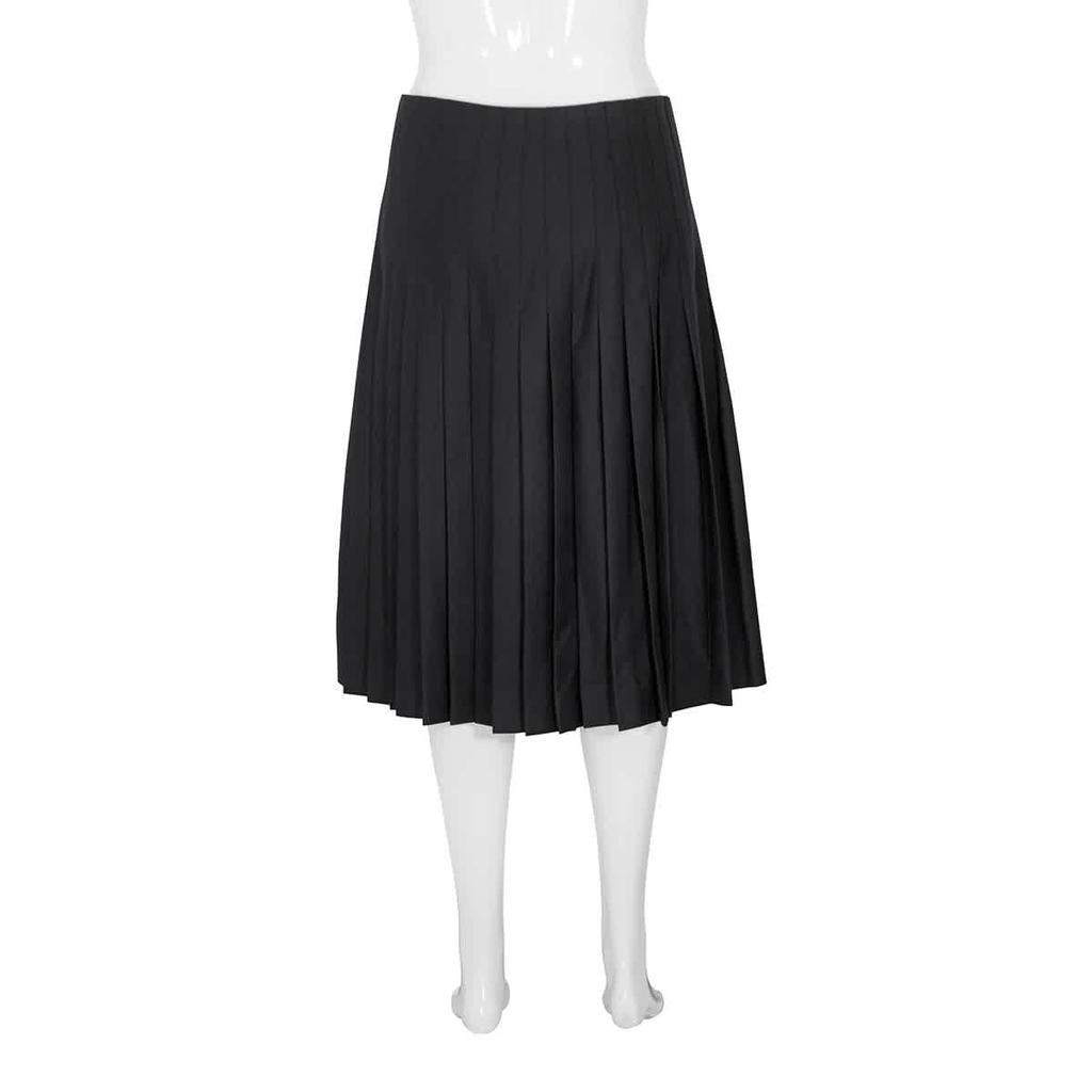 Black Pleated Wrap Skirt商品第3张图片规格展示