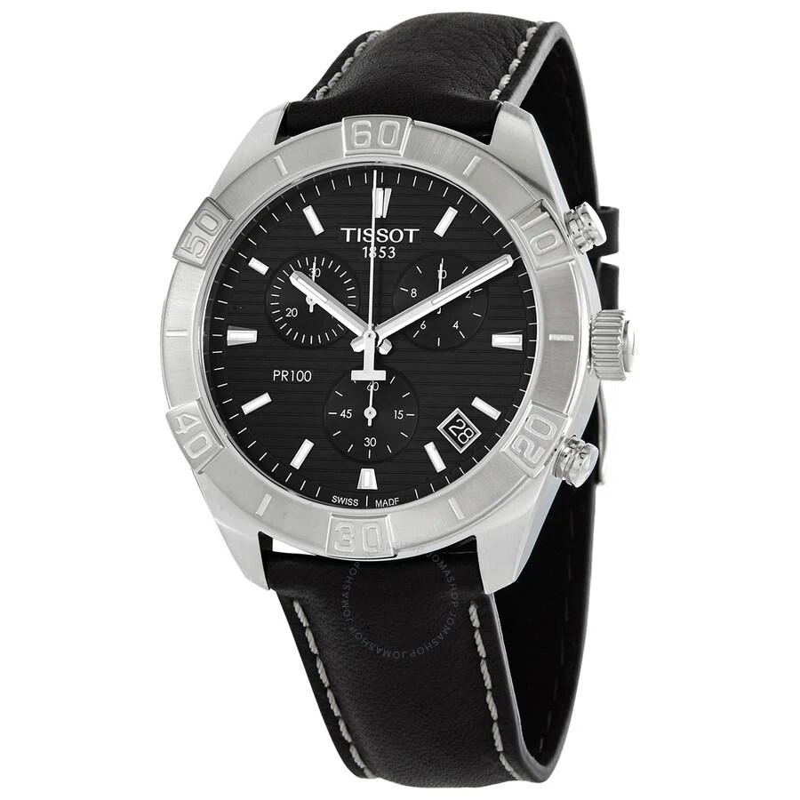 商品Tissot|PR100 Chronograph Quartz Black Dial Men's Watch T101.617.16.051.00,价格¥1709,第1张图片