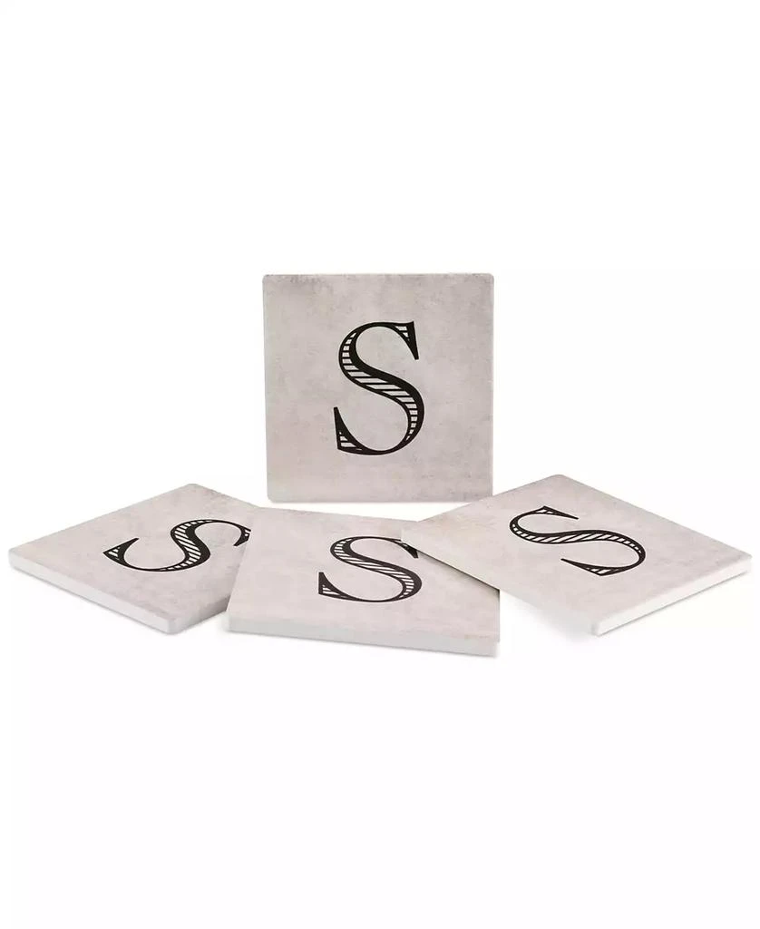 商品Thirstystone|Vintage Monogram 4-Pc. Coaster Set,价格¥83,第1张图片详细描述