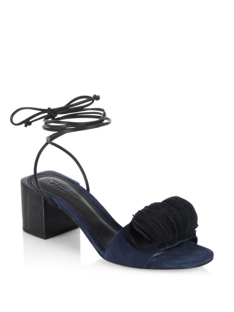 商品MERCEDES CASTILLO|Riza Pleated Ankle-Tie Sandals,价格¥1426,第1张图片