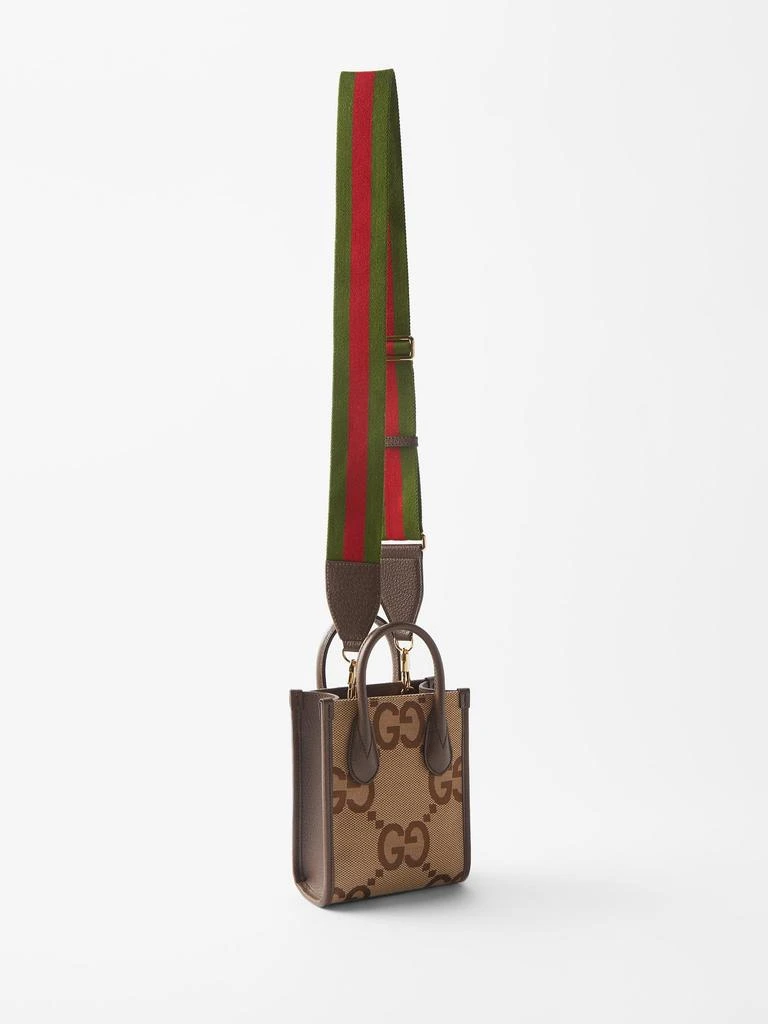 商品Gucci|Jumbo GG mini canvas and leather tote bag,价格¥12233,第4张图片详细描述