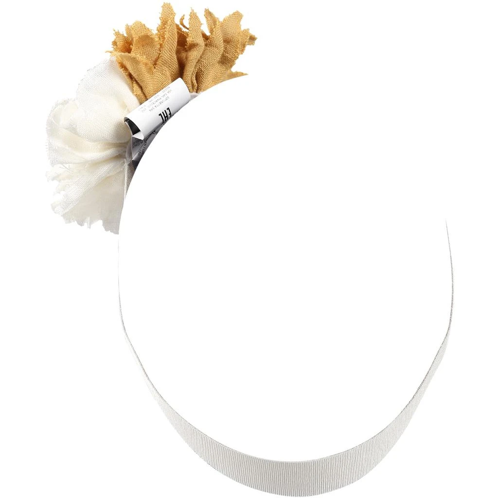 商品Caffe' d'Orzo|Caffe' d'Orzo Multicolor Headband For Baby Girl With Floral Applications,价格¥550,第3张图片详细描述