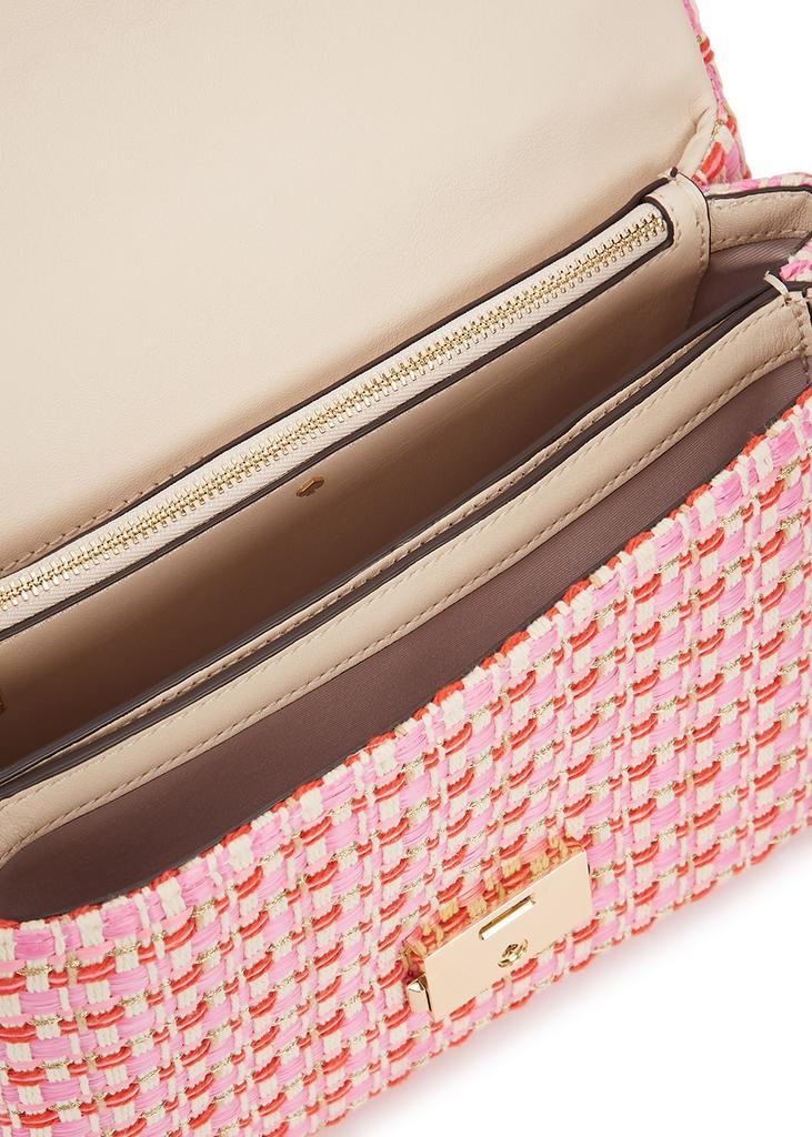 商品Kate Spade|Carlyle pink raffia tweed shoulder bag,价格¥3375,第6张图片详细描述