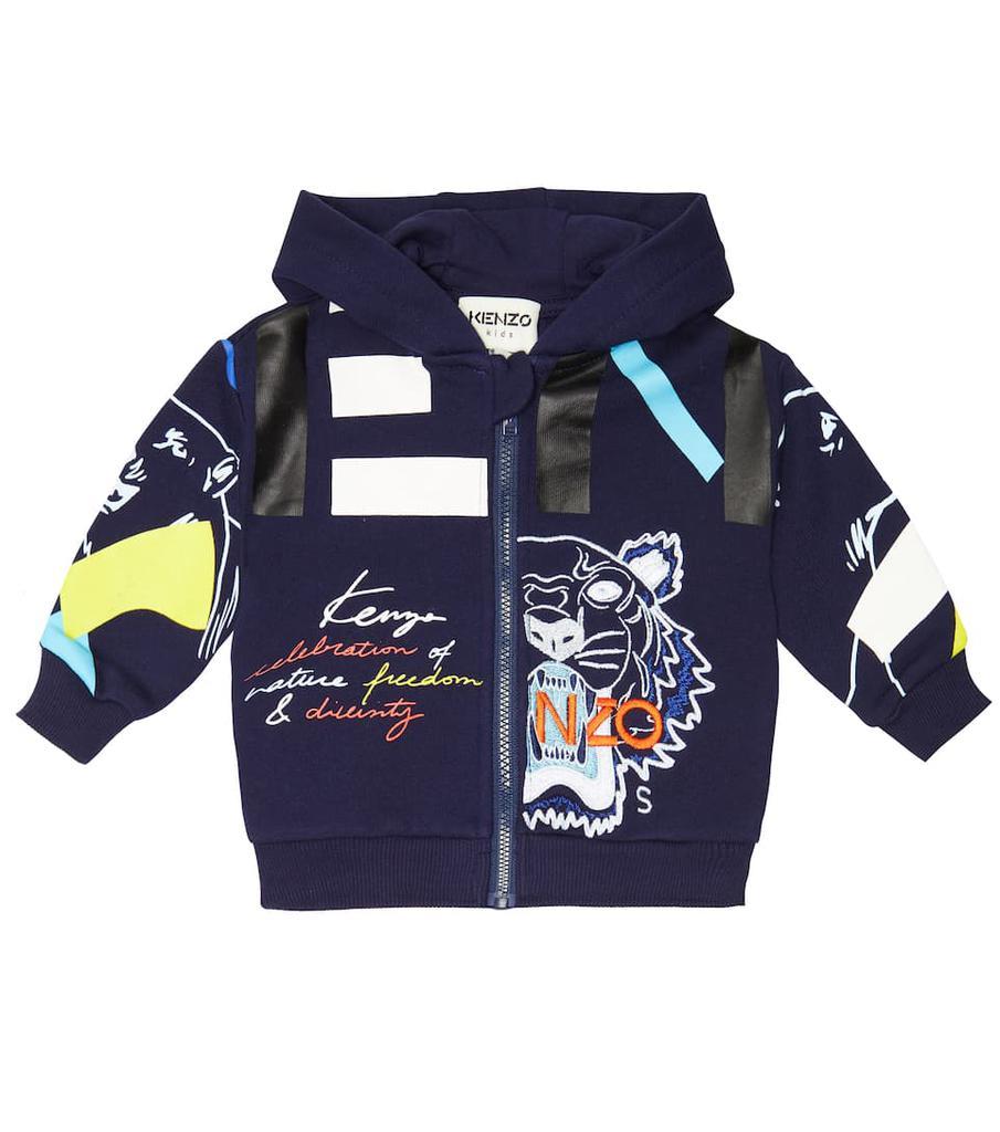 商品Kenzo|Baby printed cotton zip-up hoodie,价格¥899,第1张图片