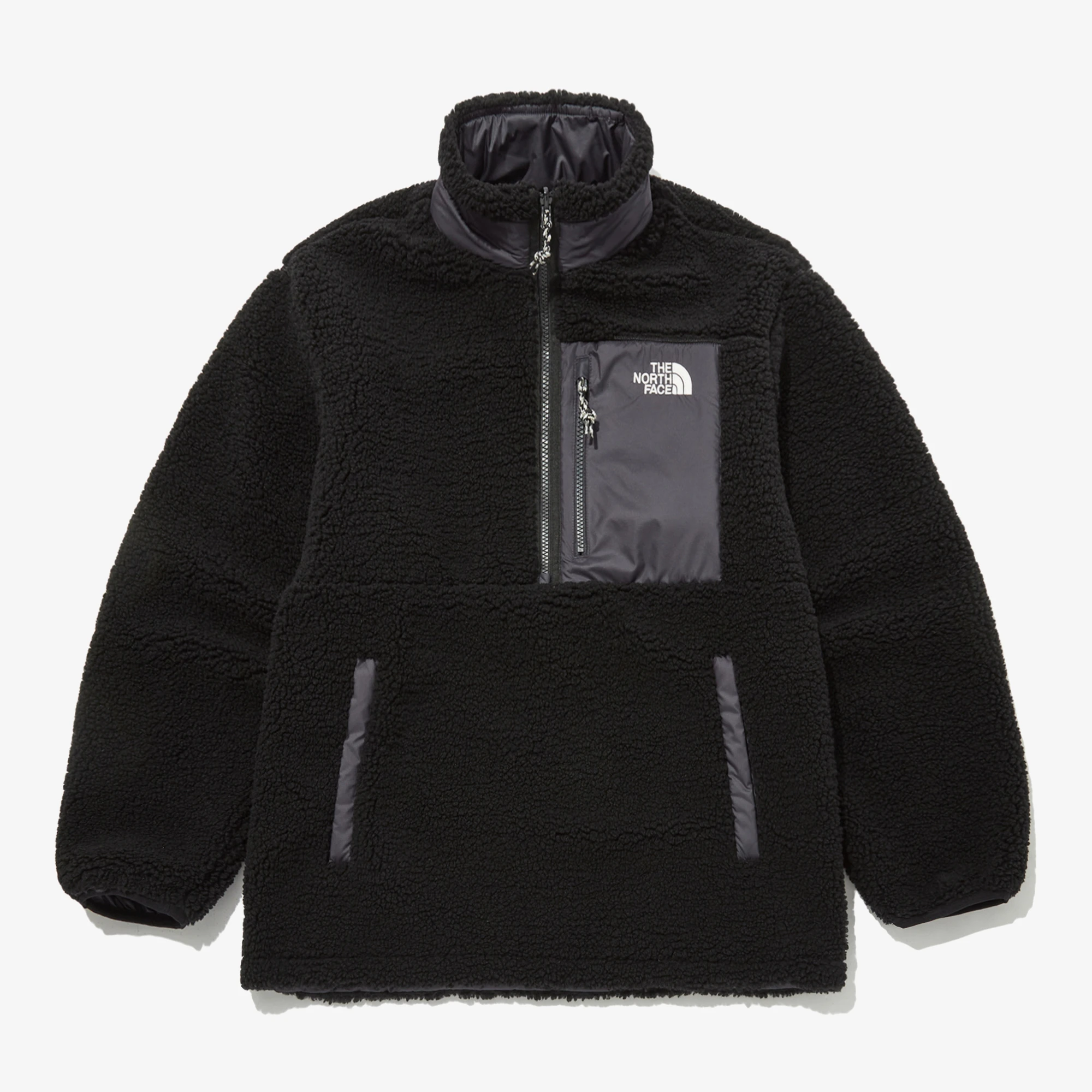 【Brilliant|北面特惠】北面Play 绿色双面抓绒夹克 PLAY GREEN RVS FLEECE ANORAK BLACK NJ4FP56A 商品