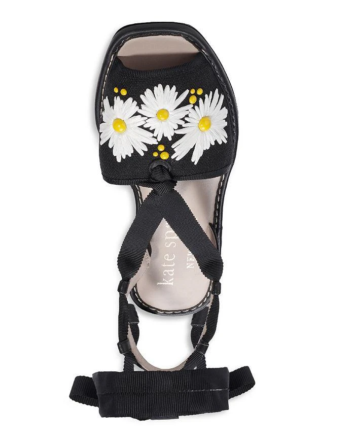 商品Kate Spade|Women's Michaela Square Toe Flower Decorated Fabric Sandals,价格¥803,第3张图片详细描述