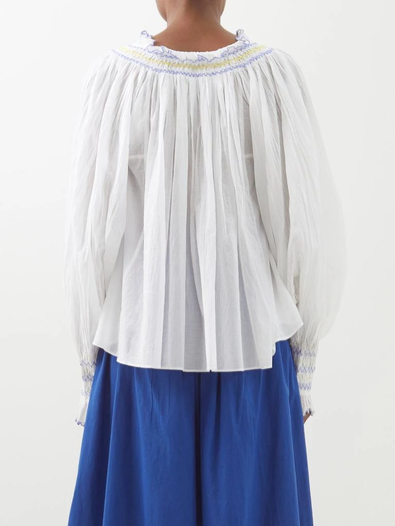 商品Thierry Colson|Vladia embroidered cotton blouse,价格¥678,第5张图片详细描述