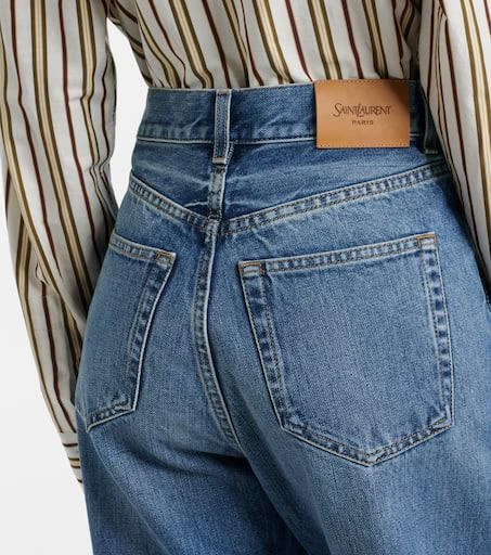 商品Yves Saint Laurent|V-Waist阔腿牛仔裤,价格¥9584,第5张图片详细描述