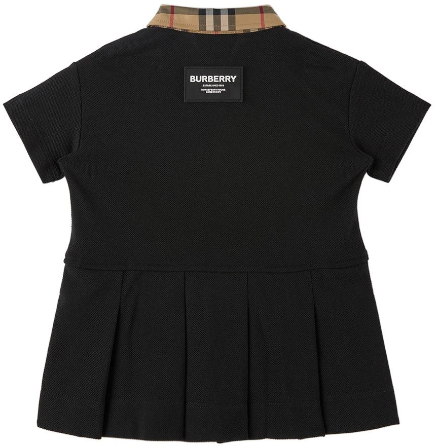 商品Burberry|黑色 Vintage Check Trim 婴儿连衣裙,价格¥2240,第2张图片详细描述