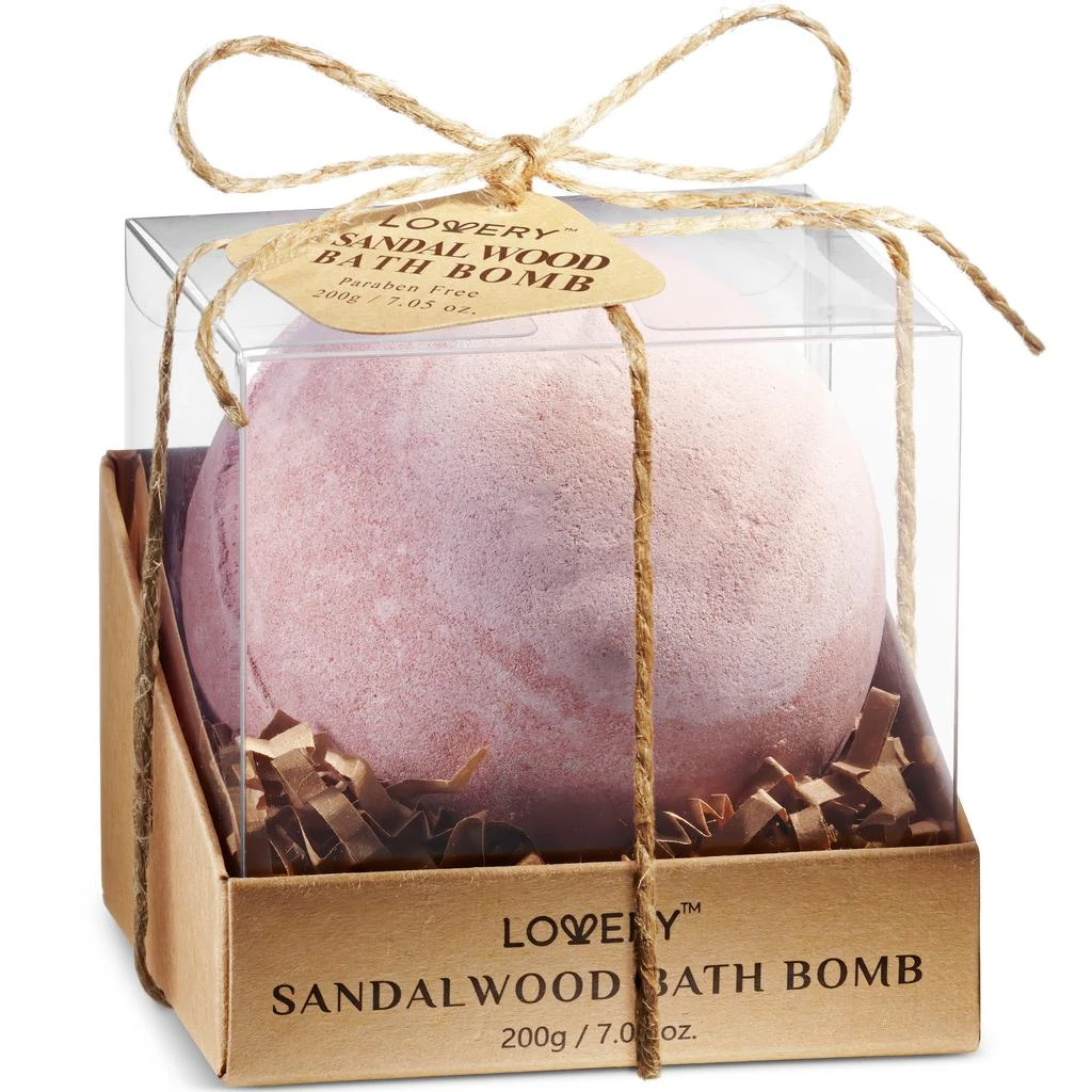 商品Lovery|Sandalwood Handmade Bath Bomb, 7oz Extra Large Bath Fizzy,价格¥102,第1张图片