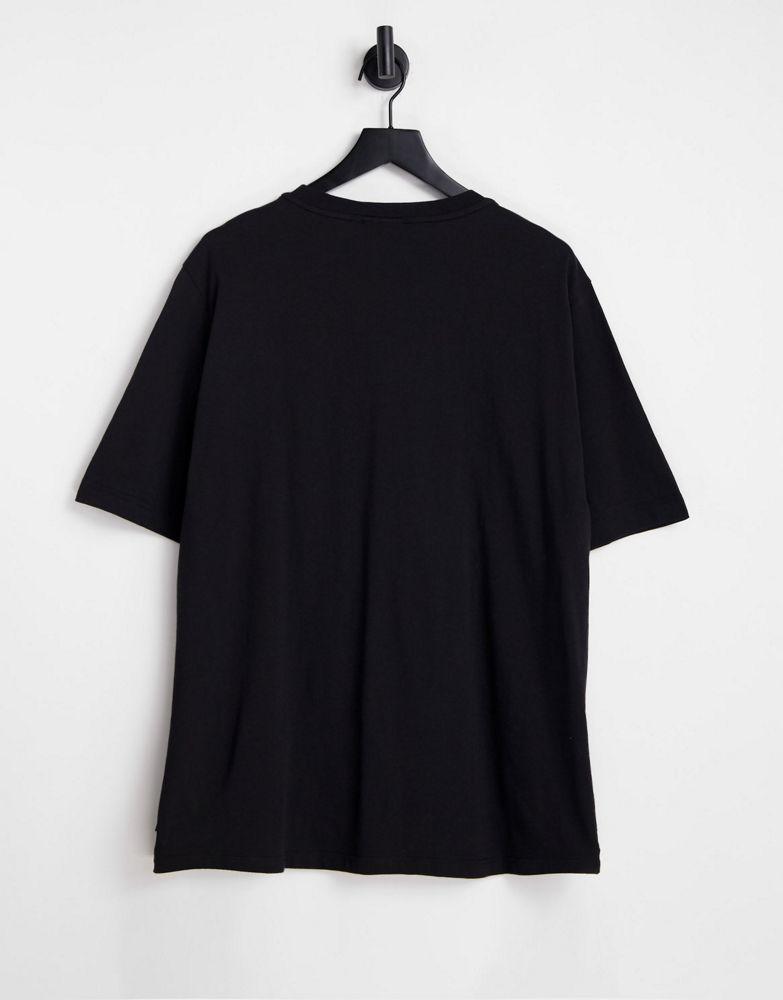 Calvin Klein Big & Tall hybrid logo t-shirt in black商品第2张图片规格展示