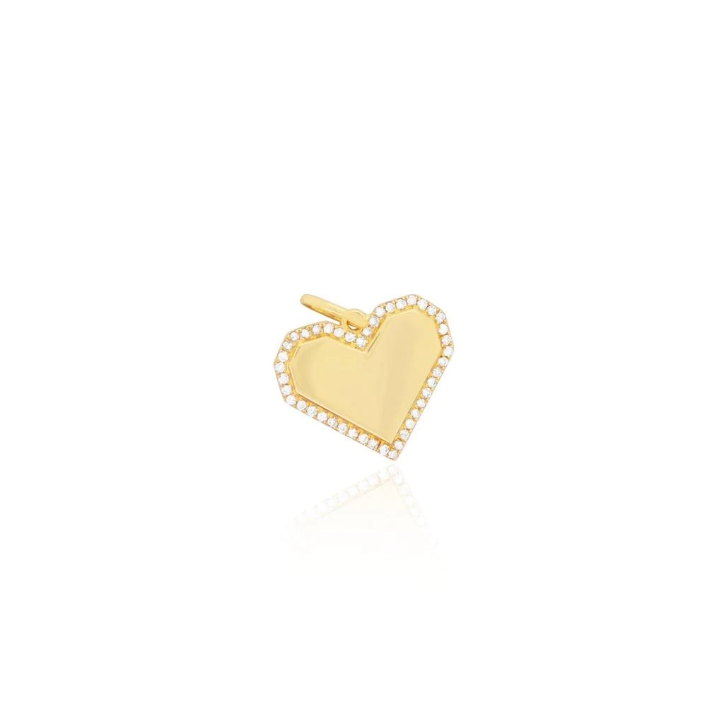 商品The Lovery|Gold and Diamond Heart Charm,价格¥5859,第1张图片