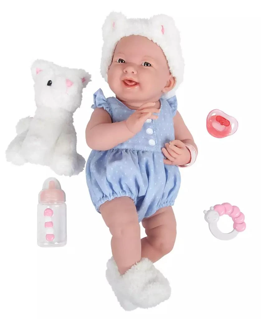商品JC TOYS|La Newborn 15" Real Girl Baby Doll with Pet Cat Set, 10 Pieces,价格¥523,第3张图片详细描述