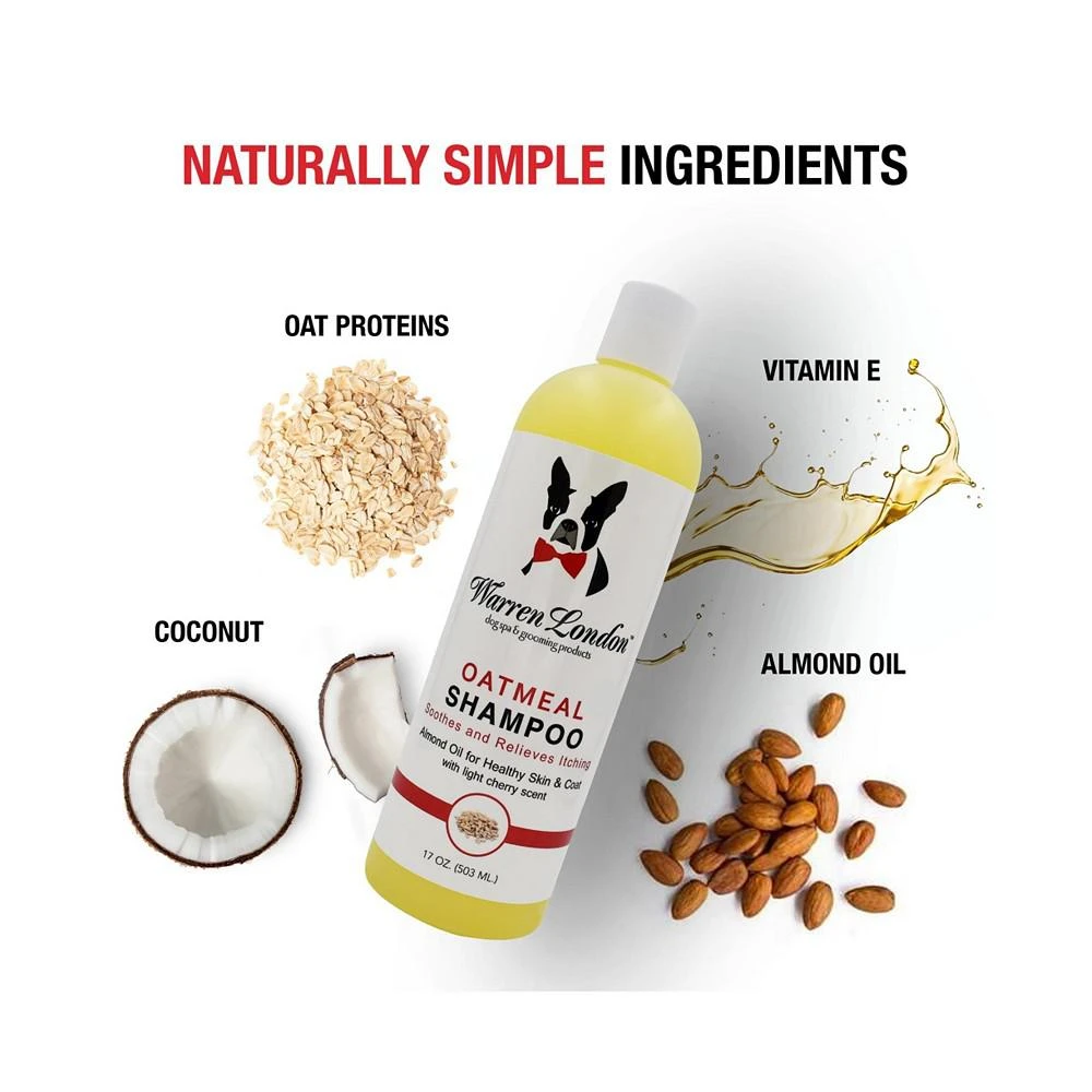 商品Warren London|Oatmeal Dog Shampoo by | For Sensitive Dry Itchy Skin Relief w/ Vitamins & Oat Proteins | Made In USA,价格¥120,第3张图片详细描述