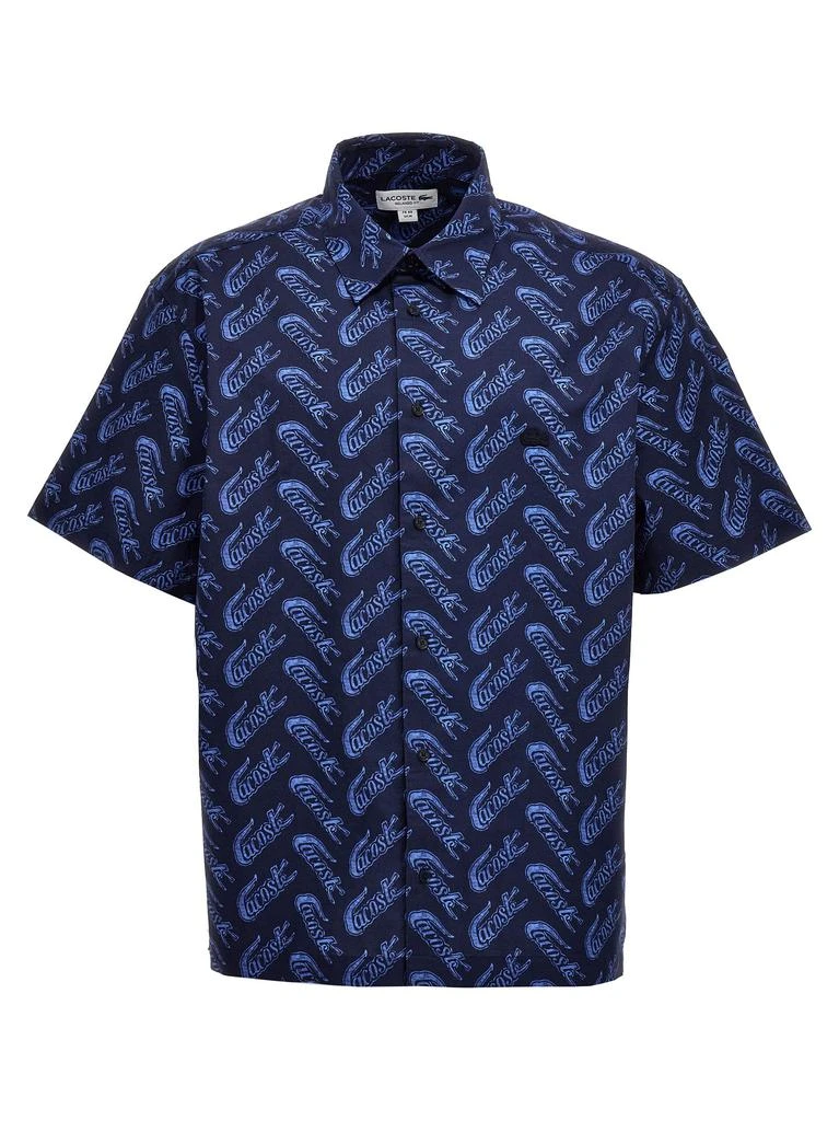 商品Lacoste|Logo Print Shirt Shirt, Blouse Blue,价格¥532,第1张图片