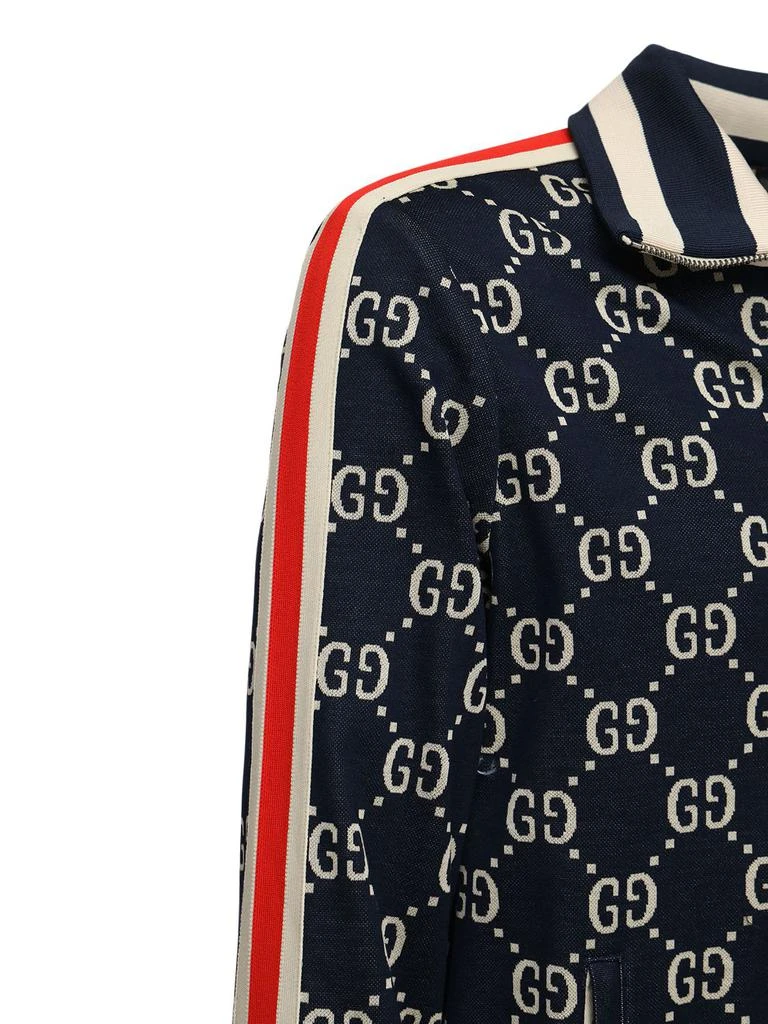 商品Gucci|Gg Supreme Jacquard Zip-up Track Jacket,价格¥15312,第3张图片详细描述