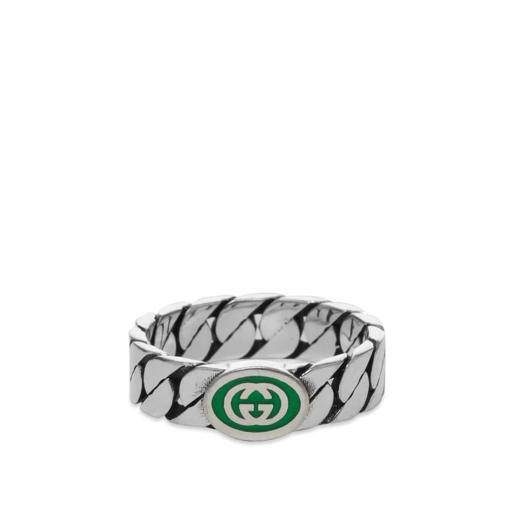 商品Gucci|Gucci Interlocking G Enamel Ring,价格¥1592,第1张图片
