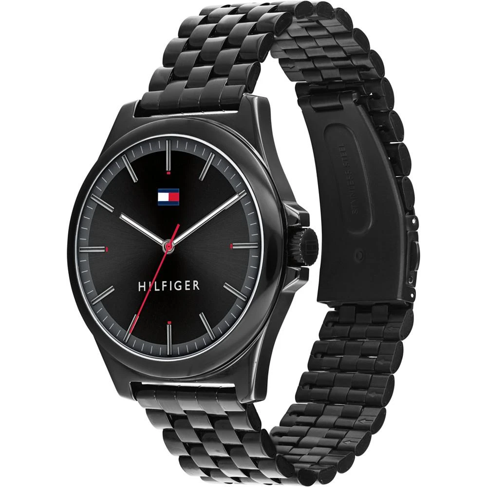 商品Tommy Hilfiger|Men's Black Stainless Steel Bracelet Watch 42mm,价格¥874,第2张图片详细描述