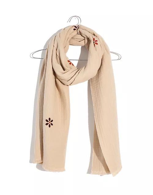 商品Madewell|Embroidered Lightspun Scarf,价格¥400,第1张图片