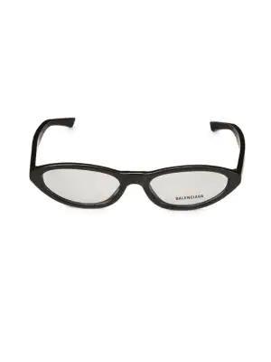商品Balenciaga|53MM Narrow Oval Optical Glasses,价格¥966,第1张图片