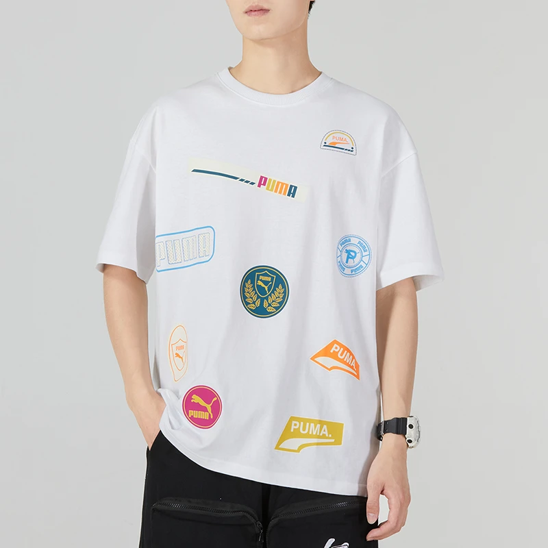 商品[国内直发] Puma|PRINT MIX BADGE TEE男女运动休闲短袖T恤,价格¥197,第1张图片