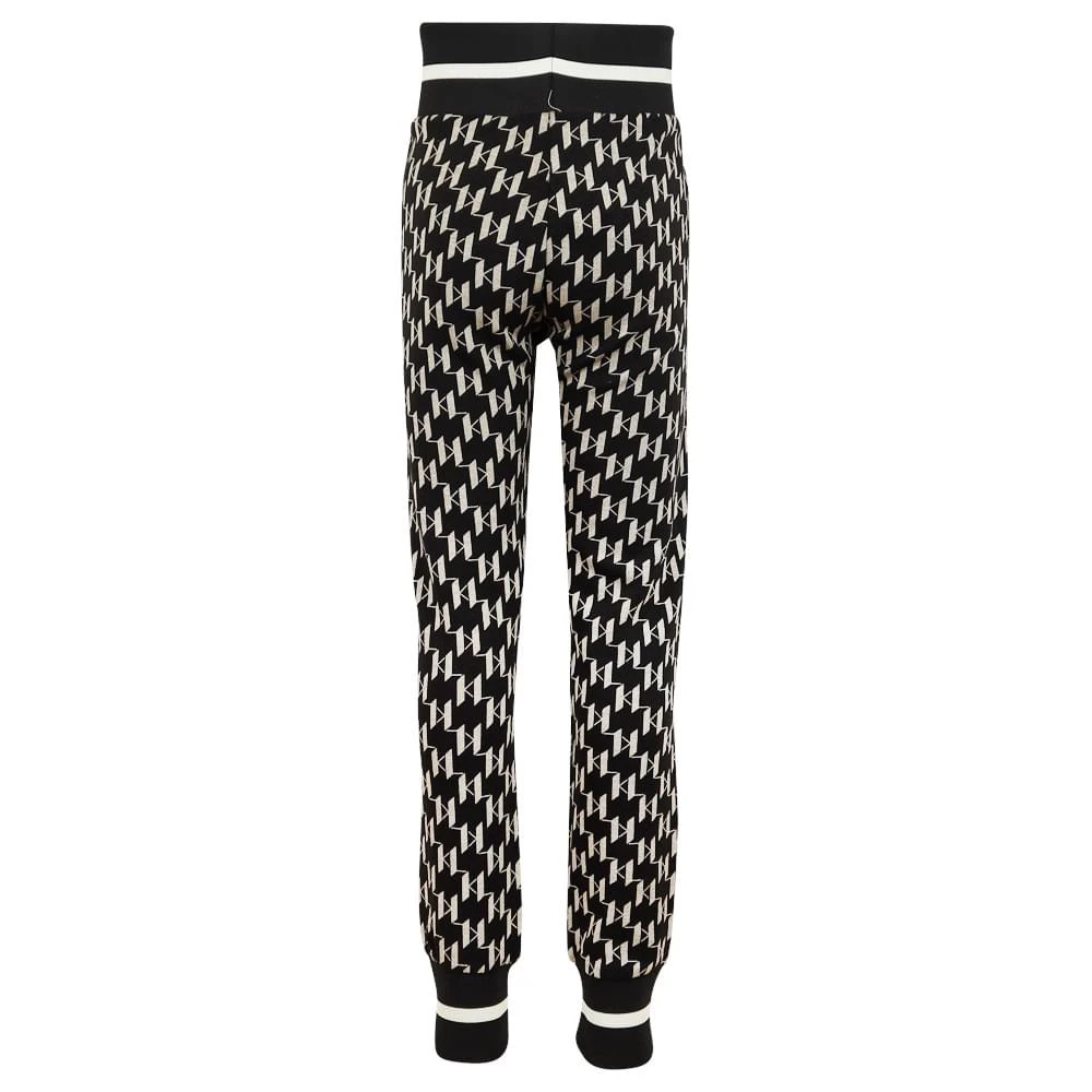 商品Karl Lagerfeld Paris|Black Monogram Pattern Joggers,价格¥271,第4张图片详细描述