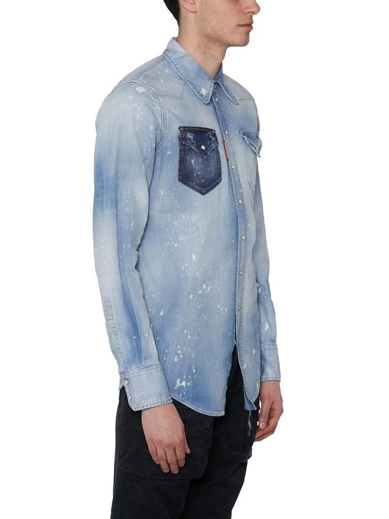 商品DSQUARED2|CAMICIA IN DENIM,价格¥2201,第4张图片详细描述