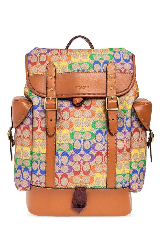 商品Coach|Coach Hitch Rainbow Monogram Print Backpack,价格¥4871,第1张图片