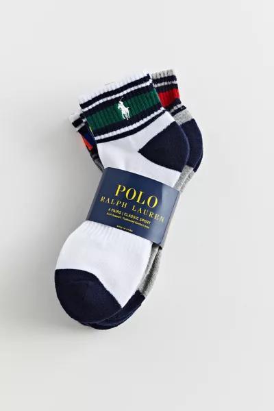 商品Ralph Lauren|Polo Ralph Lauren Multi Stripe Quarter Sock 6-Pack,价格¥214,第1张图片