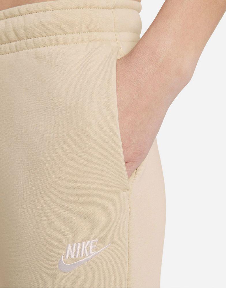 商品NIKE|Nike Essential Fleece slim joggers in rattan beige,价格¥201,第5张图片详细描述