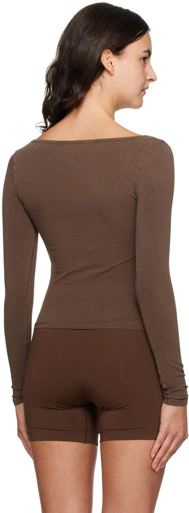 商品SKIMS|Brown New Vintage Long Sleeve T-Shirt,价格¥426,第3张图片详细描述