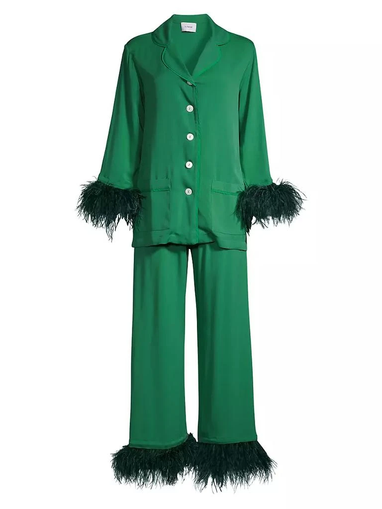 商品Sleeper|Party Feather-Embellished Pajama Set,价格¥1750,第1张图片