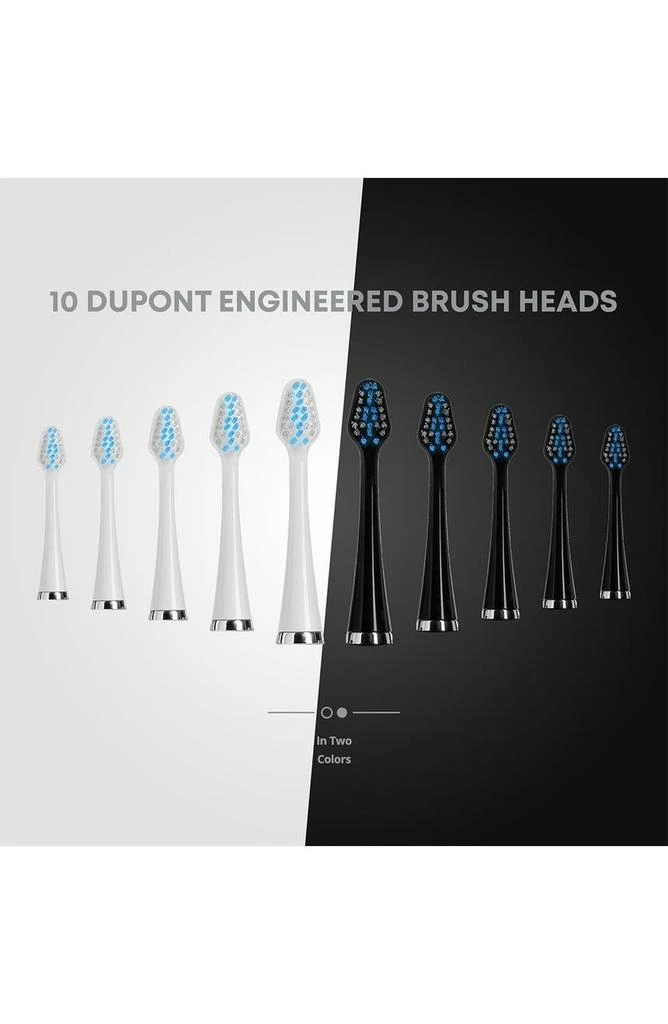 DUO Dual Ultrasonic Toothbrushes with 10 DuPont Brush Heads & 2 Travel Cases 商品