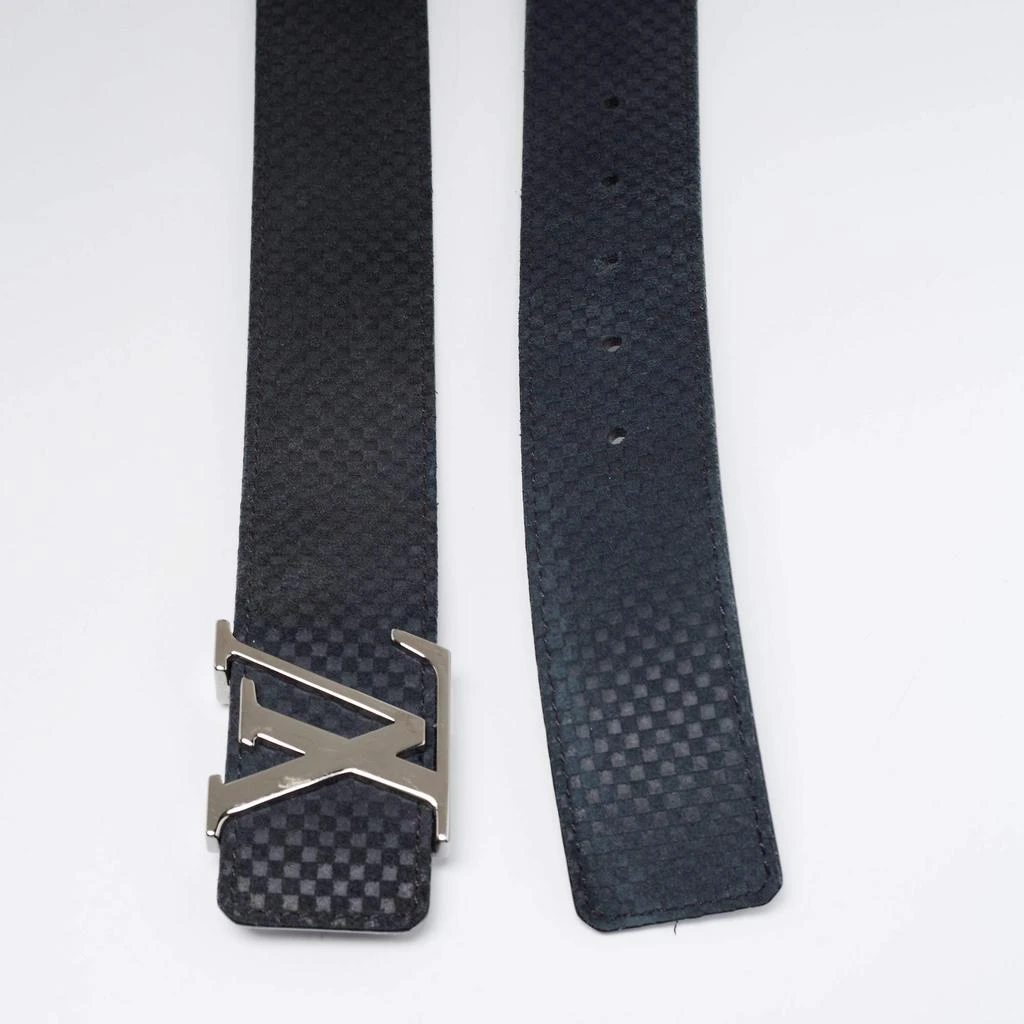 商品[二手商品] Louis Vuitton|Louis Vuitton Black Mini Damier Suede LV Initiales Belt 90CM,价格¥3344,第2张图片详细描述