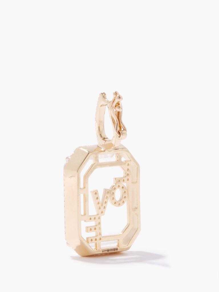 商品MATEO|Love diamond, crystal & 14kt gold charm,价格¥31678,第7张图片详细描述