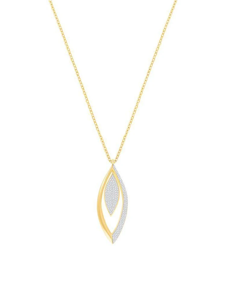 商品Swarovski|Grape Crystal Studded Leaf-Shaped Pendant Necklace,价格¥896,第1张图片