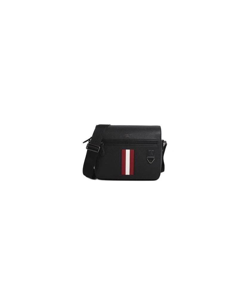 商品Bally|Logo-debossed Striped Messenger Bag,价格¥4103,第1张图片