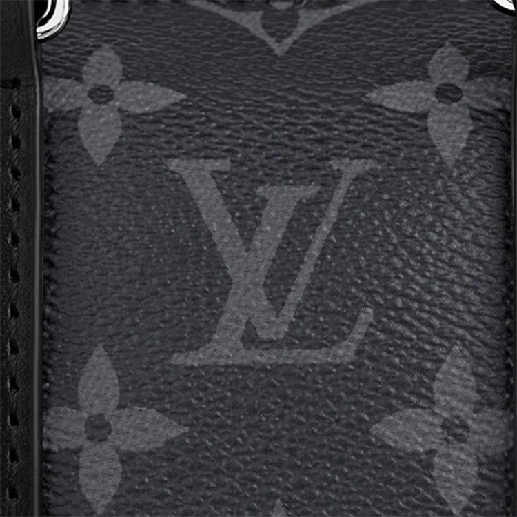 商品[国内直发] Louis Vuitton|keepall 25 金属件黑武�士老花可调节肩带 涂层帆布牛皮革饰边 手提单肩斜挎包 常规 男款 黑色/灰色,价格¥20594,第7张图片详细描述