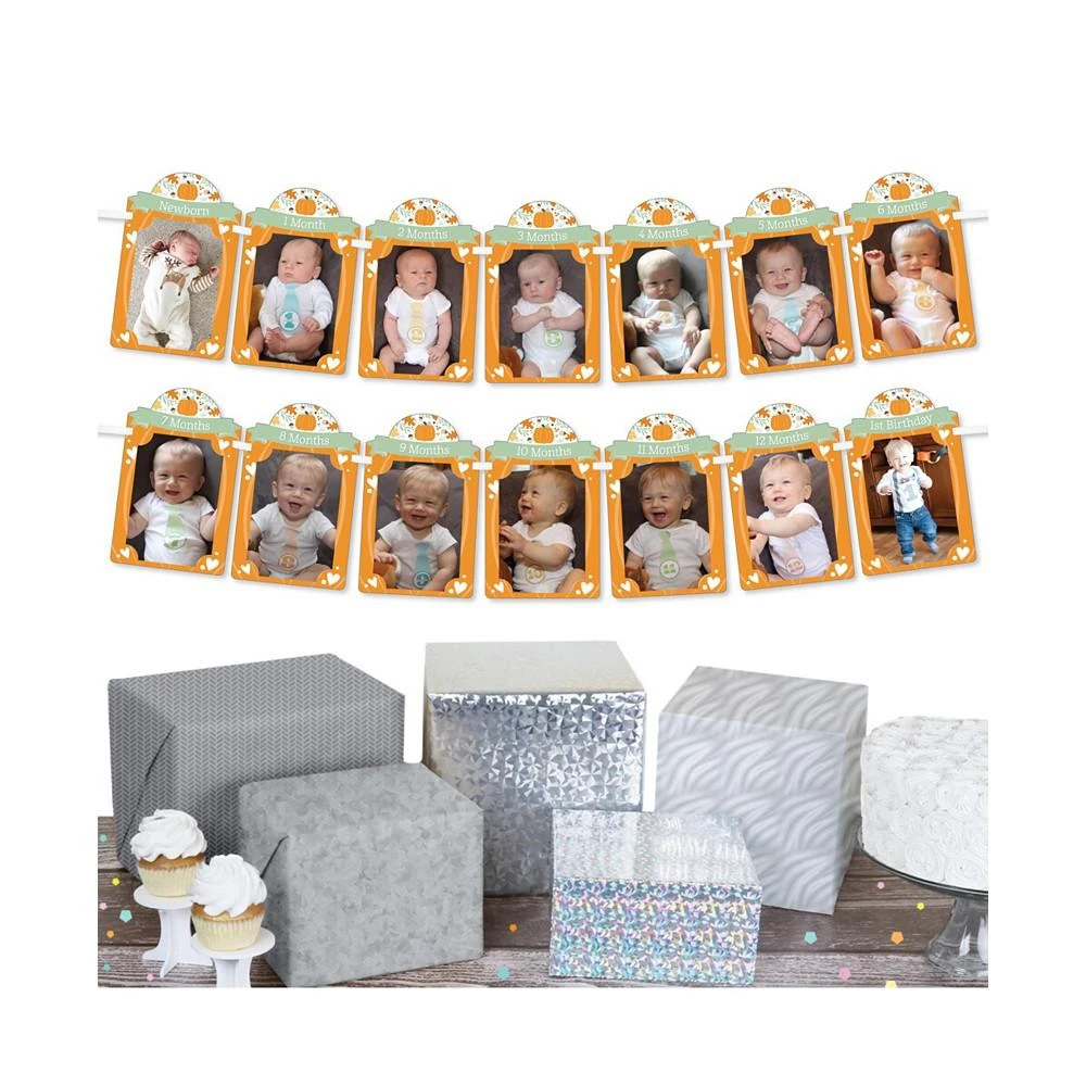 商品Big Dot of Happiness|1st Birthday Little Pumpkin - DIY Fall First Birthday Party Decor - 1-12 Monthly Picture Display - Photo Banner,价格¥119,第2张图片详细描述